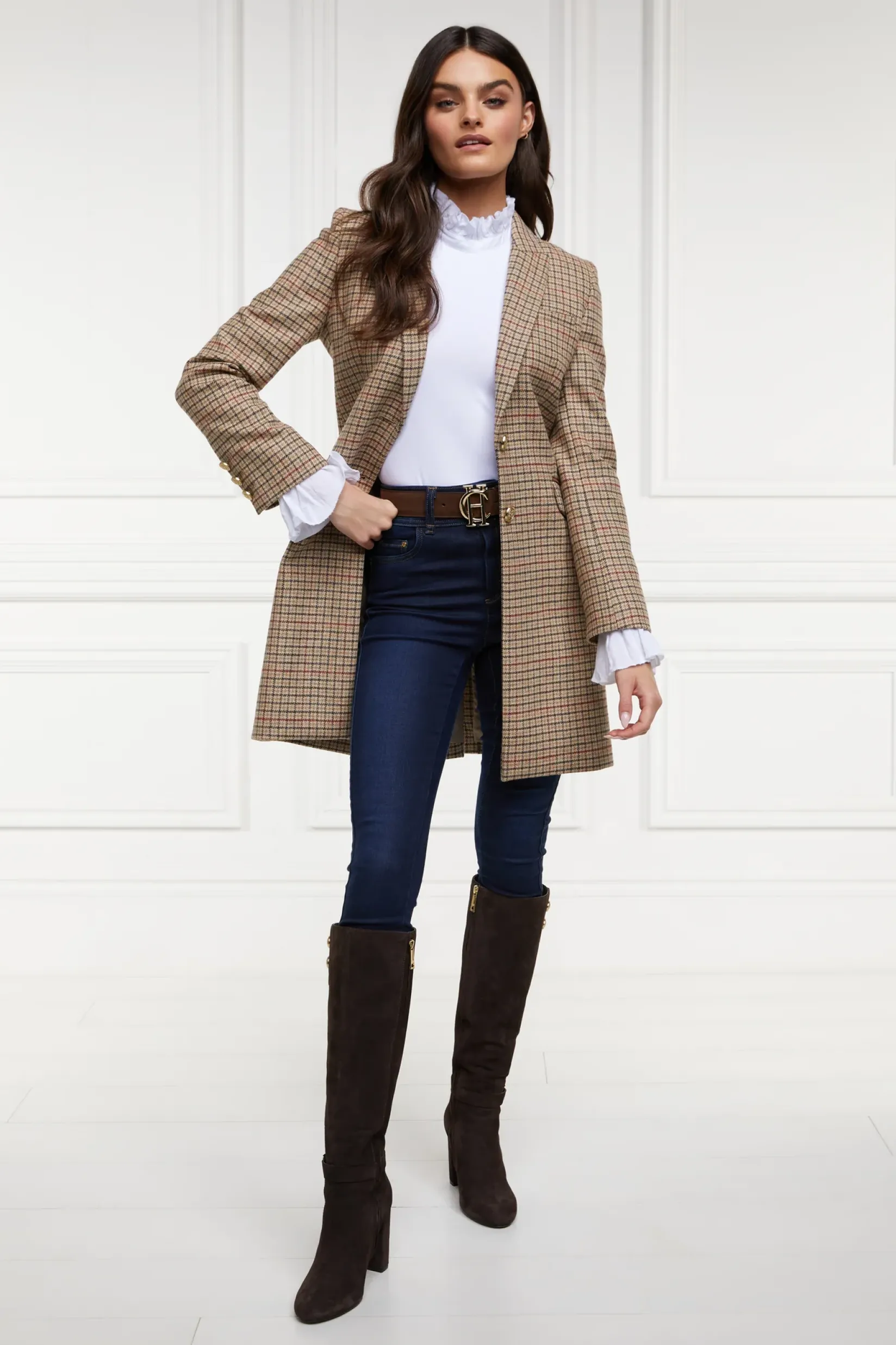 Holland Cooper Coats|In Stock Tailoring-Highgrove Coat Charlton Tweed