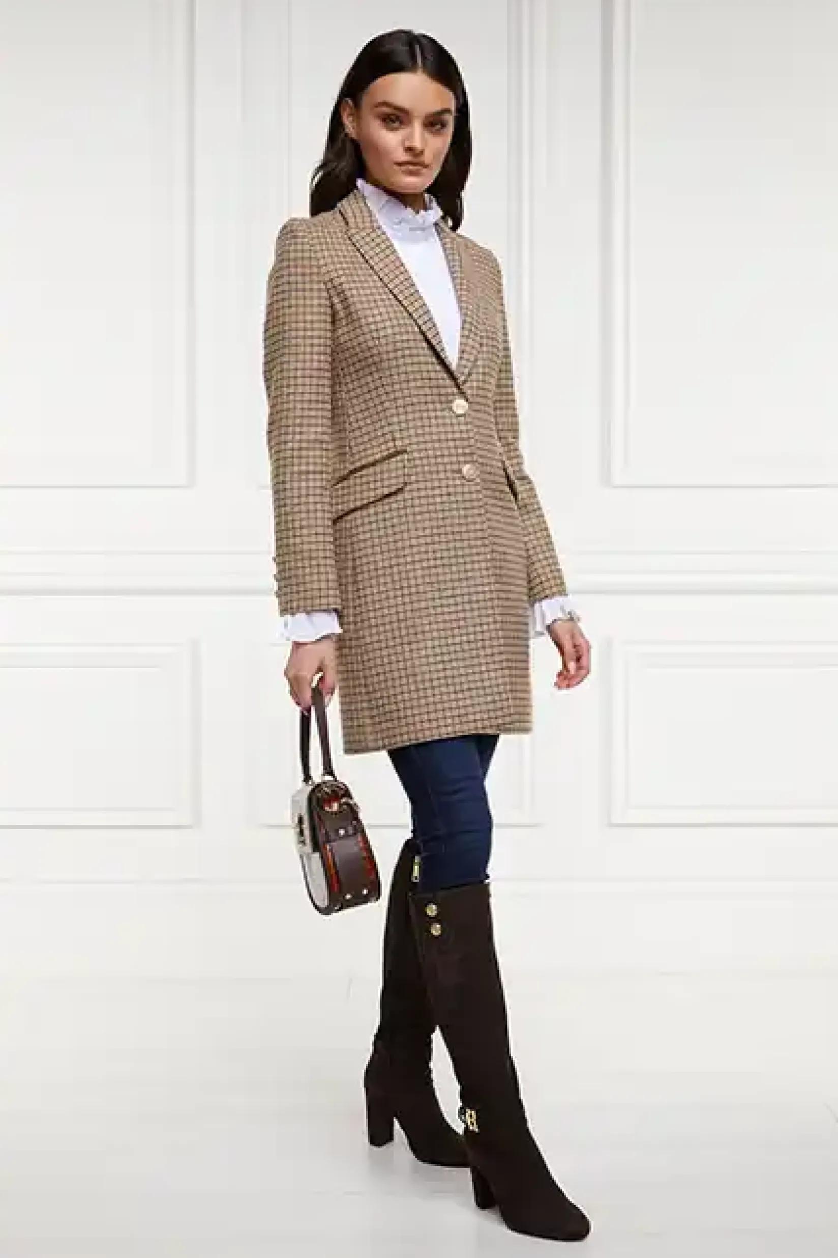 Holland Cooper Coats|In Stock Tailoring-Highgrove Coat Charlton Tweed