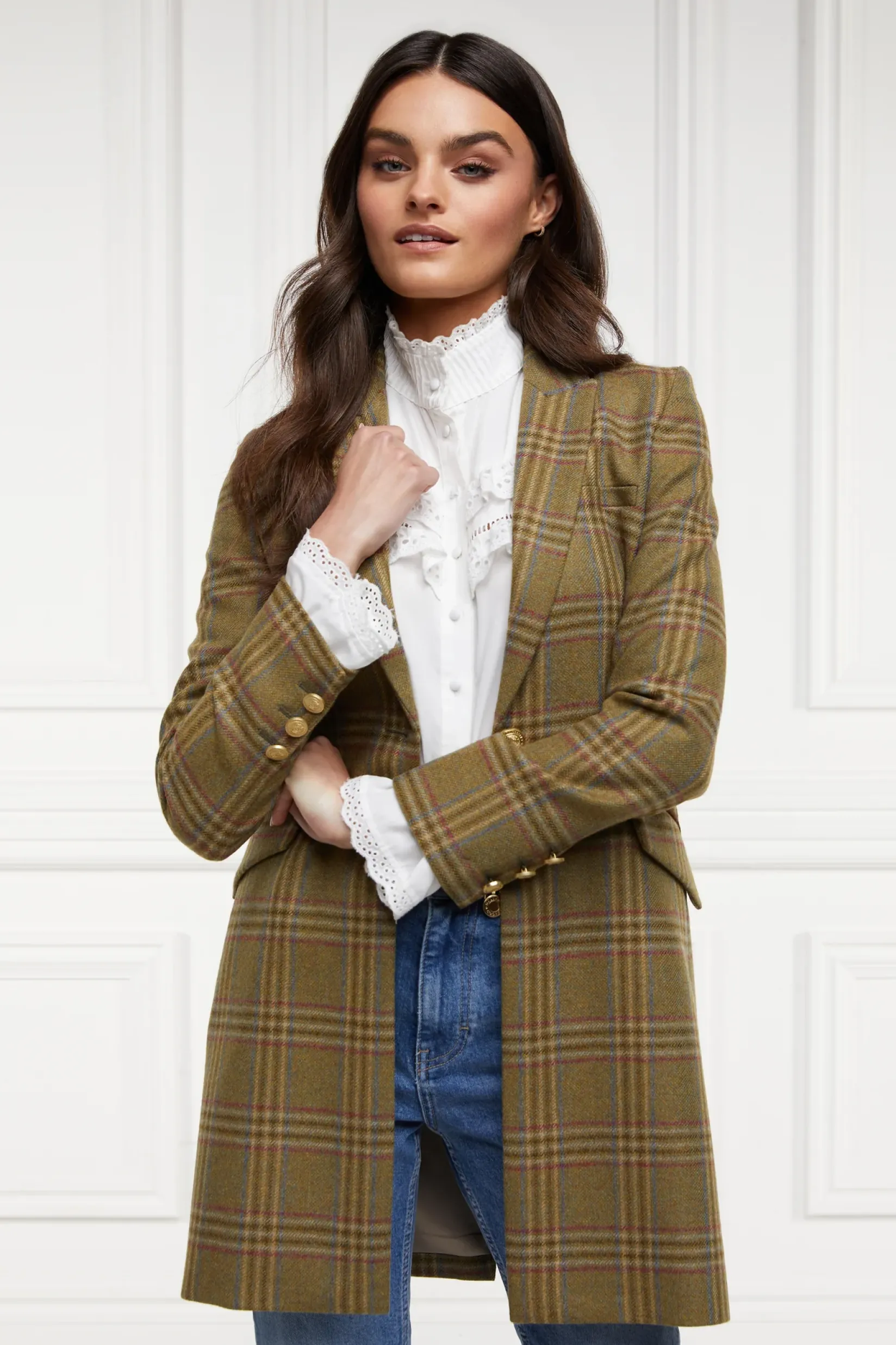 Holland Cooper Coats|Country Collection-Highgrove Coat Avebury Green Check