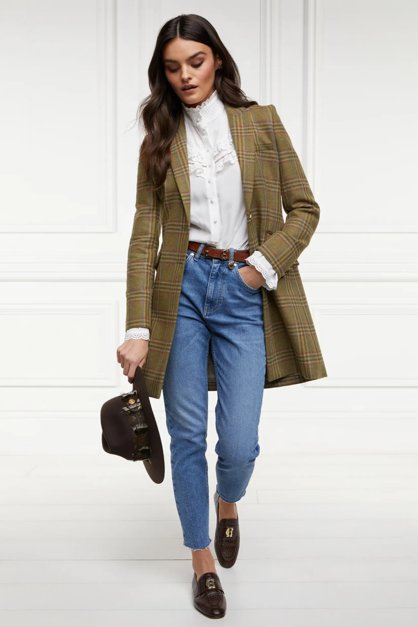 Holland Cooper Coats|Country Collection-Highgrove Coat Avebury Green Check