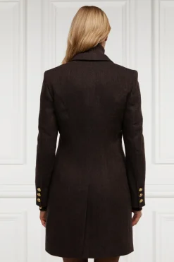 Holland Cooper Coats|Country Collection-Highgrove Coat Chocolate Herringbone