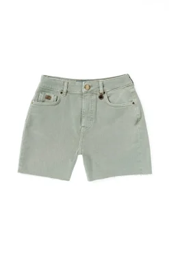 Holland Cooper Shorts|Shop By Product-High Rise Denim Short Sage
