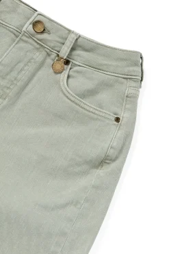 Holland Cooper Shorts|Shop By Product-High Rise Denim Short Sage