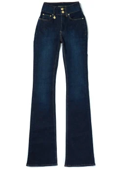 Holland Cooper Gifts For Her|Jeans-High Rise Flared Jean Deep Indigo