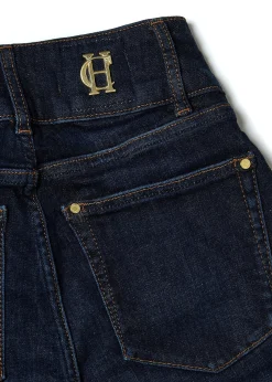 Holland Cooper Gifts For Her|Jeans-High Rise Flared Jean Deep Indigo