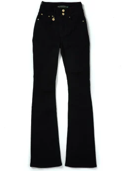 Holland Cooper Jeans|Wardrobe Staples-High Rise Flared Jean Stay Black