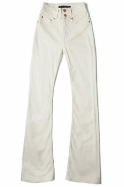 Holland Cooper Jeans|Bestsellers-High Rise Flared Jean Oatmeal