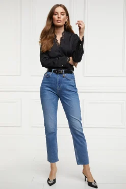 Holland Cooper Jeans|Wardrobe Staples-High Rise Slim Jean True Indigo