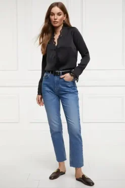 Holland Cooper Jeans|Wardrobe Staples-High Rise Slim Jean True Indigo
