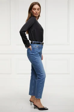 Holland Cooper Jeans|Wardrobe Staples-High Rise Slim Jean True Indigo