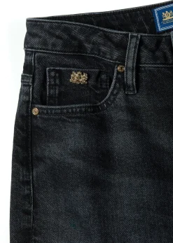 Holland Cooper Jeans|Wardrobe Staples-High Rise Slim Jean Washed Black