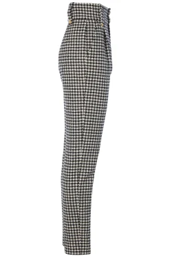 Holland Cooper Trousers-High Waisted Peg Trouser Houndstooth