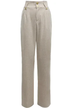 Holland Cooper Trousers|Workwear Wardrobe-High Waisted Straight Trouser Oatmeal