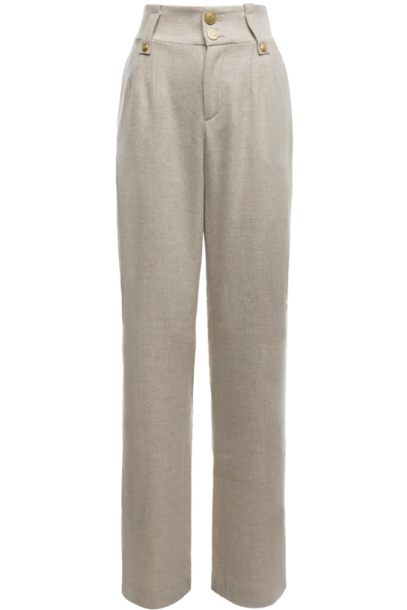 Holland Cooper Trousers|Workwear Wardrobe-High Waisted Straight Trouser Oatmeal