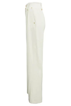Holland Cooper Trousers|Workwear Wardrobe-High Waisted Straight Trouser Ivory