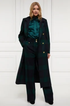 Holland Cooper In Stock Tailoring|Trousers-High Waisted Straight Trouser Blackwatch