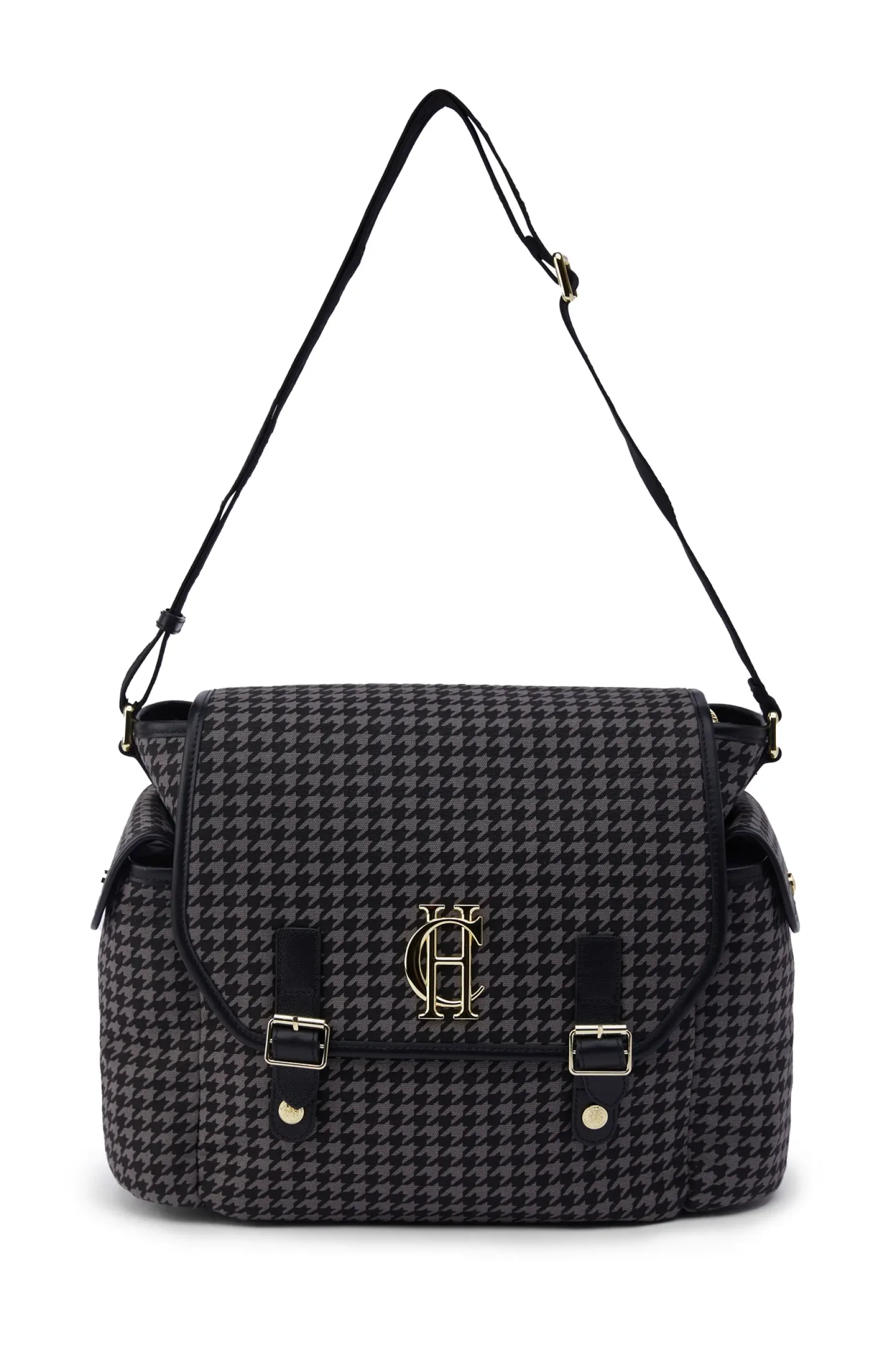 Holland Cooper Little Gifting|Shop By Collection-Hudson Changing Bag Grey Houndstooth
