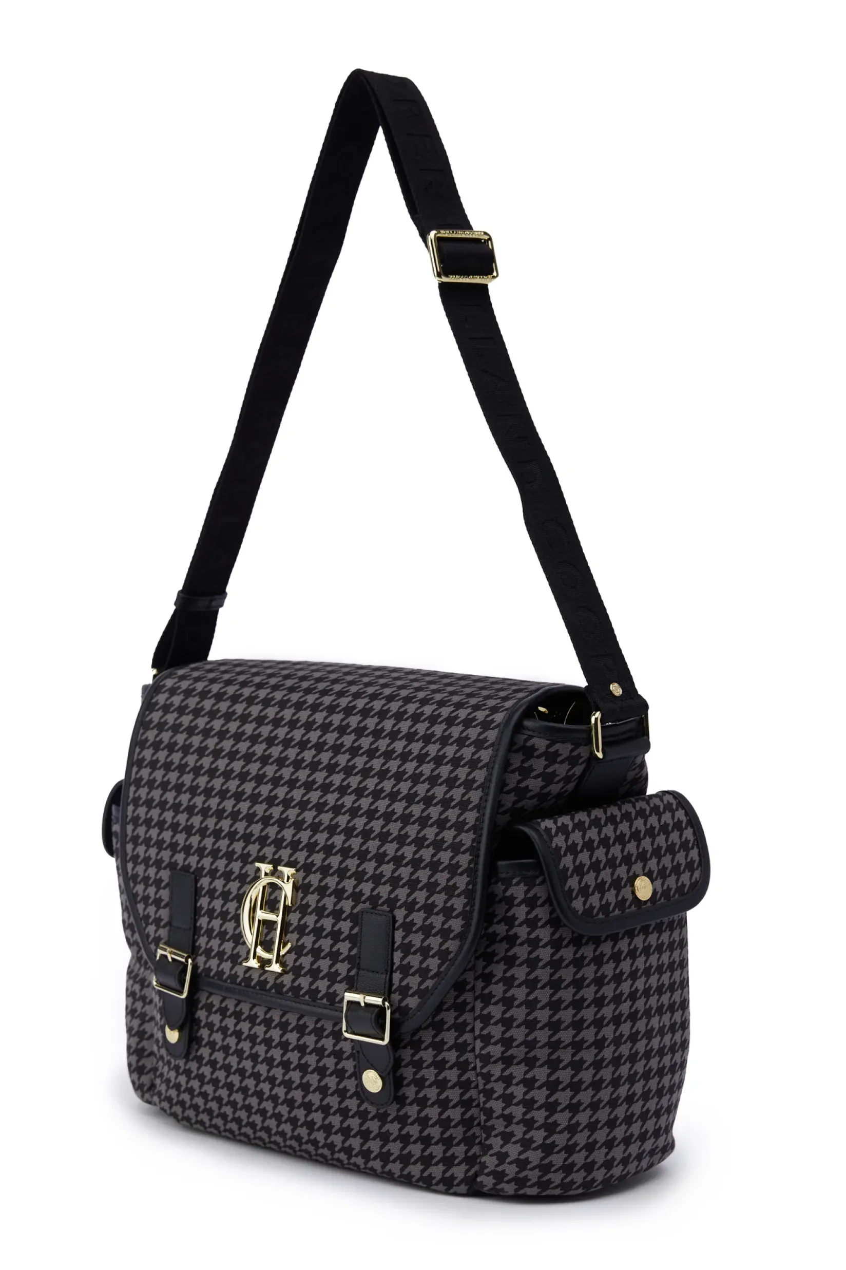 Holland Cooper Little Gifting|Shop By Collection-Hudson Changing Bag Grey Houndstooth
