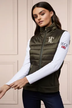 Holland Cooper Gilets|Shop By Product-Hybrid Gilet Khaki