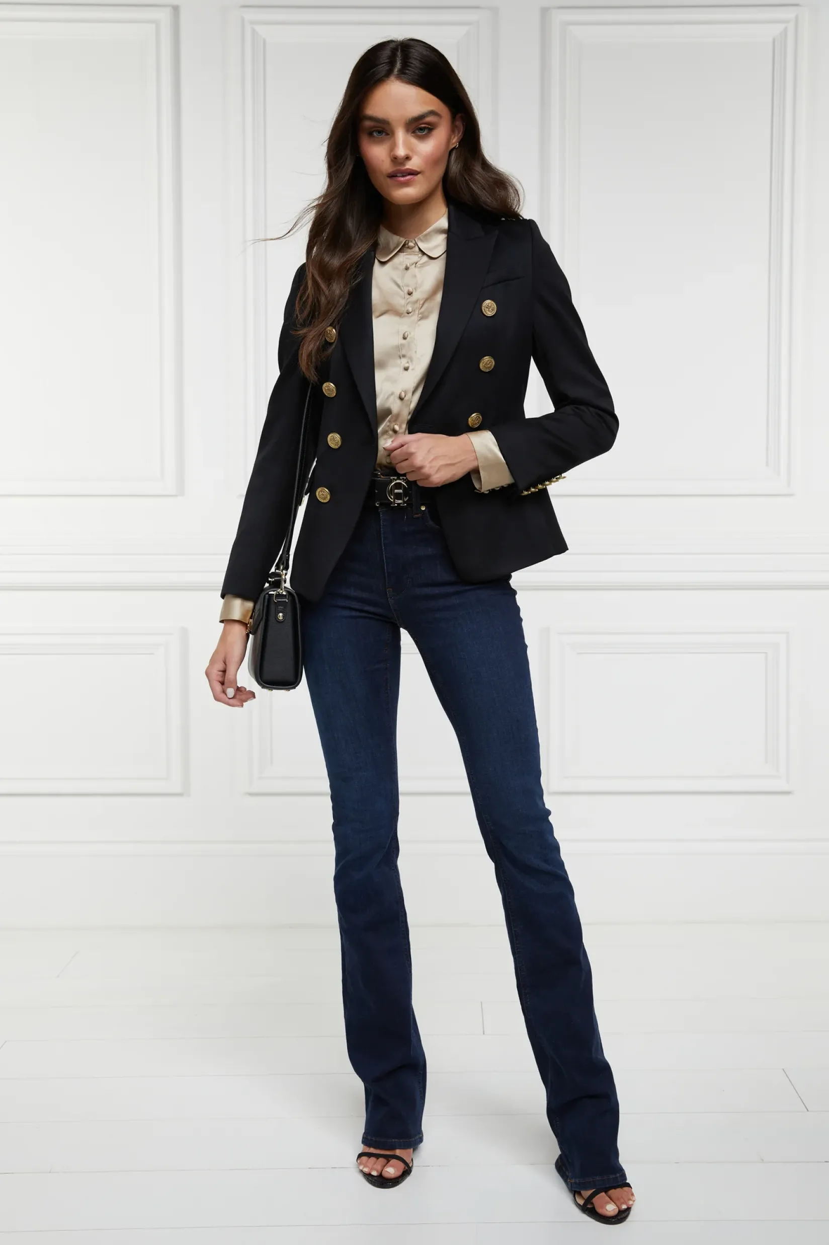 Holland Cooper Shirts & Blouses|The Date Night Edit-Isla Satin Shirt Champagne