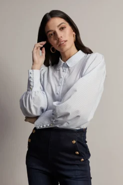 Holland Cooper Shirts & Blouses|Back In Stock-Isla Shirt Sky Stripe