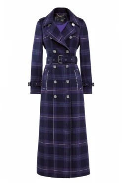 Holland Cooper Trench Coats|Coats-Jubilee Full Length Marlborough Trench Jubilee Tartan