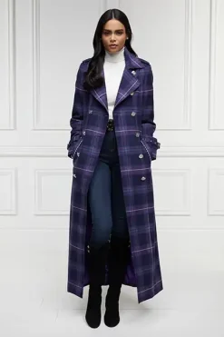 Holland Cooper Trench Coats|Coats-Jubilee Full Length Marlborough Trench Jubilee Tartan