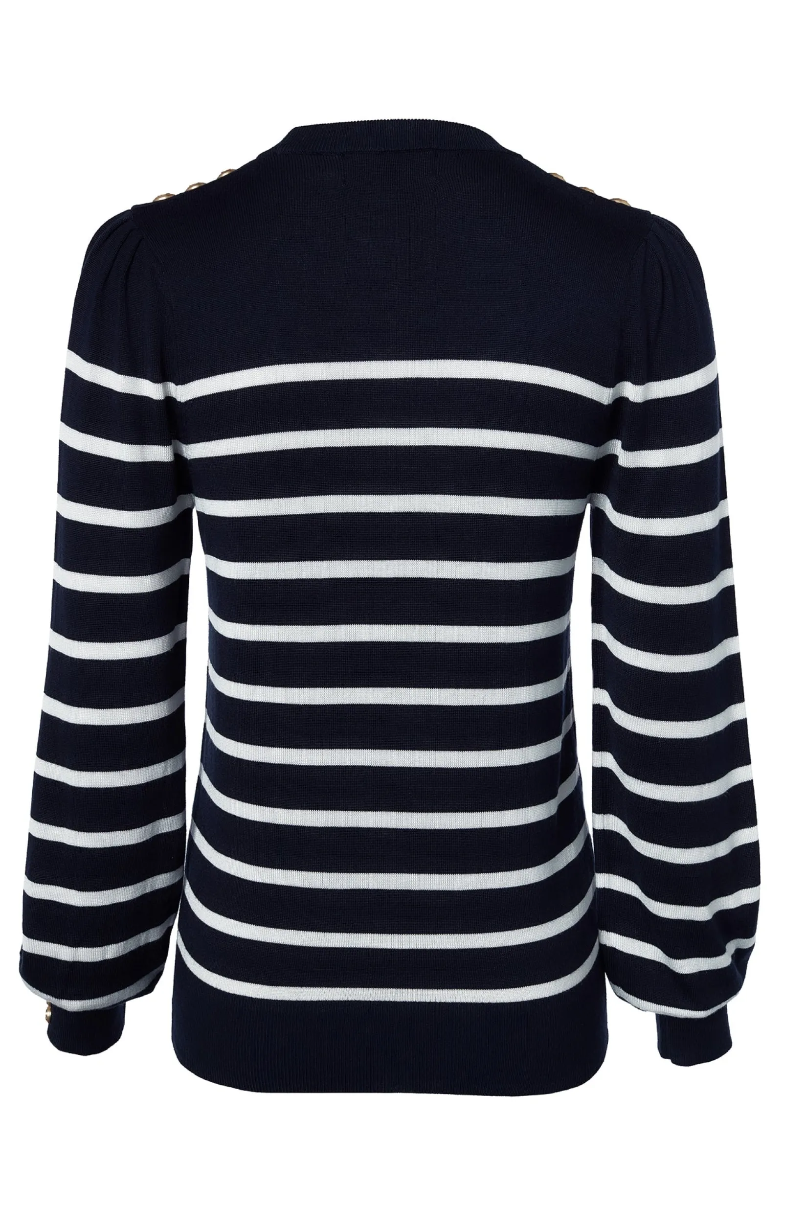 Holland Cooper Knitwear-Kelsie Crew Neck Knit Ink Navy Stripe