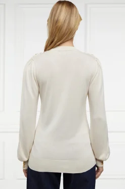 Holland Cooper Knitwear|Seasonal Inspiration-Kelsie Crew Neck Knit Almond