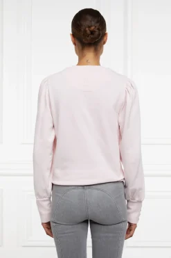 Holland Cooper Sweatshirts|Casualwear-Kelso Crew Palest Pink