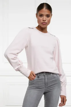 Holland Cooper Sweatshirts|Casualwear-Kelso Crew Palest Pink
