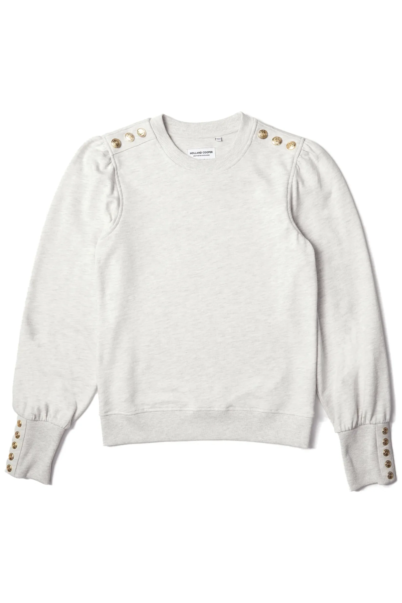 Holland Cooper Sweatshirts|Casualwear-Kelso Crew Grey Marl