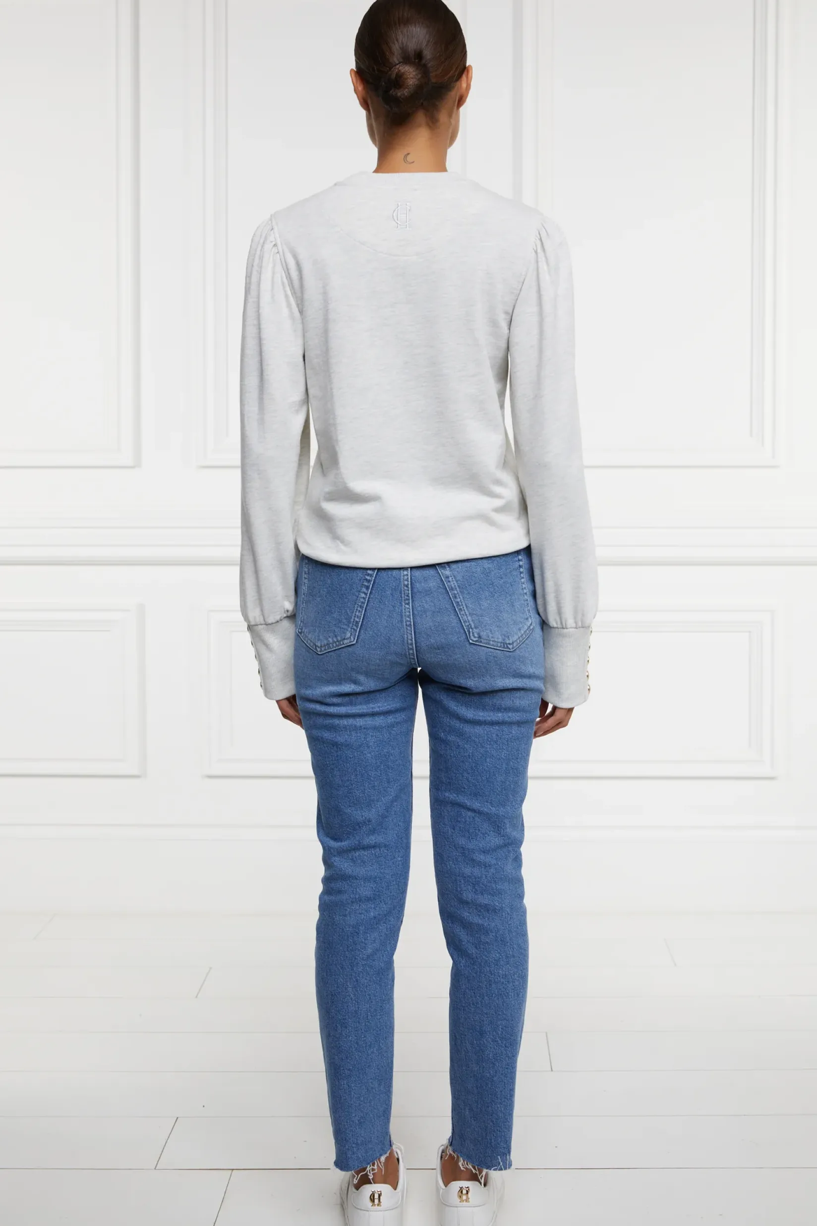 Holland Cooper Sweatshirts|Casualwear-Kelso Crew Grey Marl