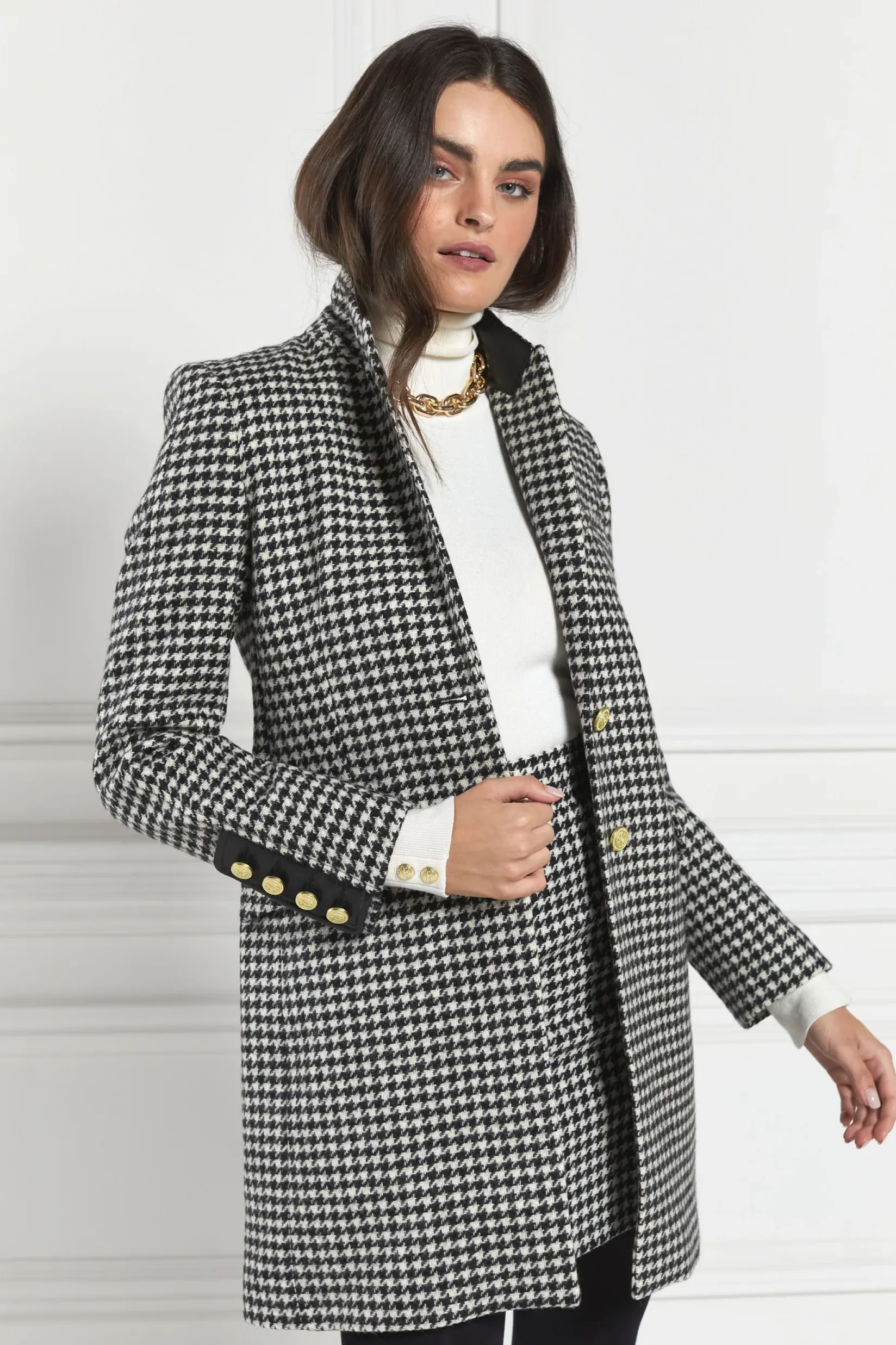 Holland Cooper Coats-Kempton Coat Houndstooth