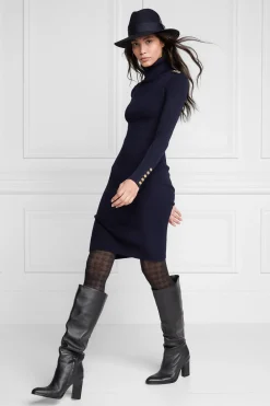Holland Cooper Dresses|Knitwear-Kensington Jumper Dress Ink Navy