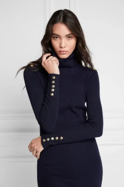 Holland Cooper Dresses|Knitwear-Kensington Jumper Dress Ink Navy