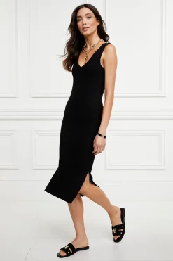 Holland Cooper Dresses|Knitwear-Kensington Sleeveless Dress Black