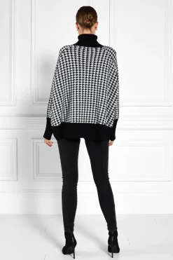 Holland Cooper Knitwear|Bump Friendly Collection-Kingsbury Cape Knit Houndstooth