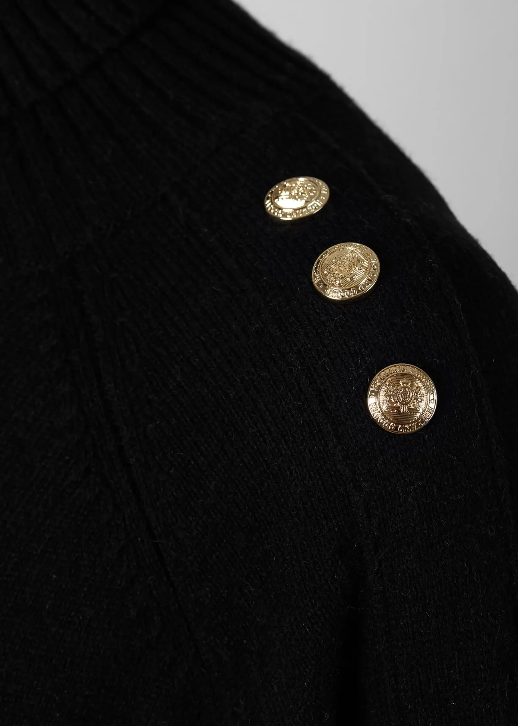 Holland Cooper Knitwear-Kingsbury Cape Knit Black