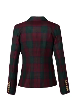 Holland Cooper Jackets|In Stock Tailoring-Knightsbridge Blazer Mulberry Tartan