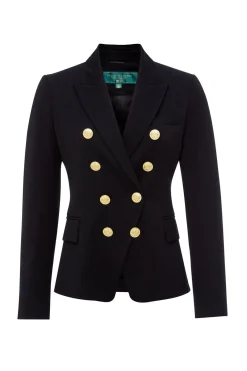 Holland Cooper Blazers|Jackets-Knightsbridge Blazer Black Barathea