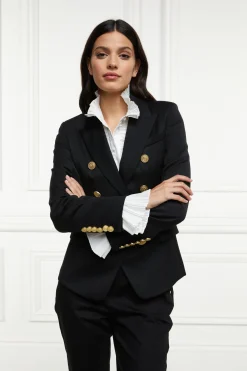 Holland Cooper Blazers|Jackets-Knightsbridge Blazer Black Barathea