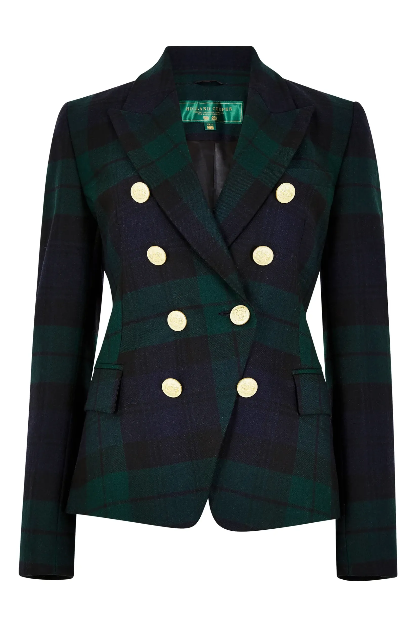 Holland Cooper Blazers|Jackets-Knightsbridge Blazer Blackwatch