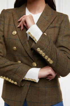 Holland Cooper Blazers|Jackets-Knightsbridge Blazer Glen Green