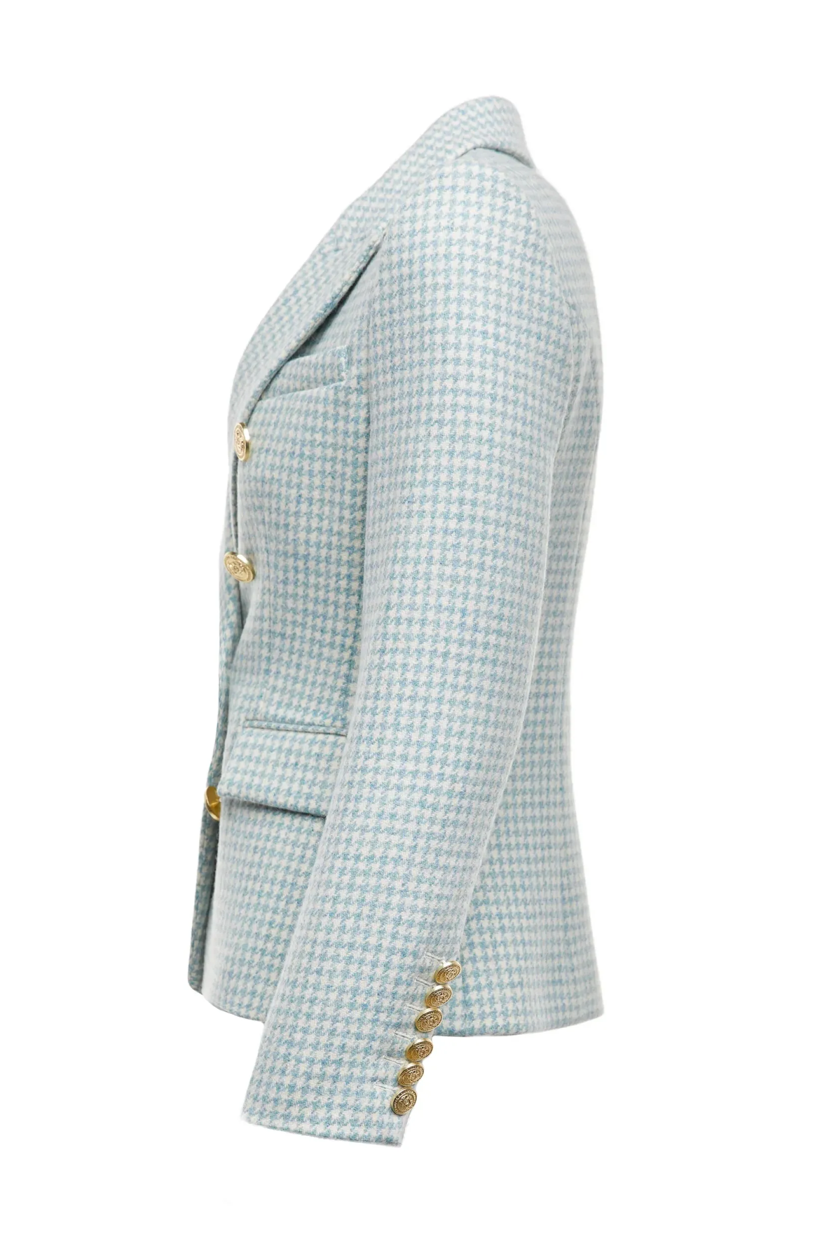 Holland Cooper Blazers|In Stock Tailoring-Knightsbridge Blazer Teal Houndstooth