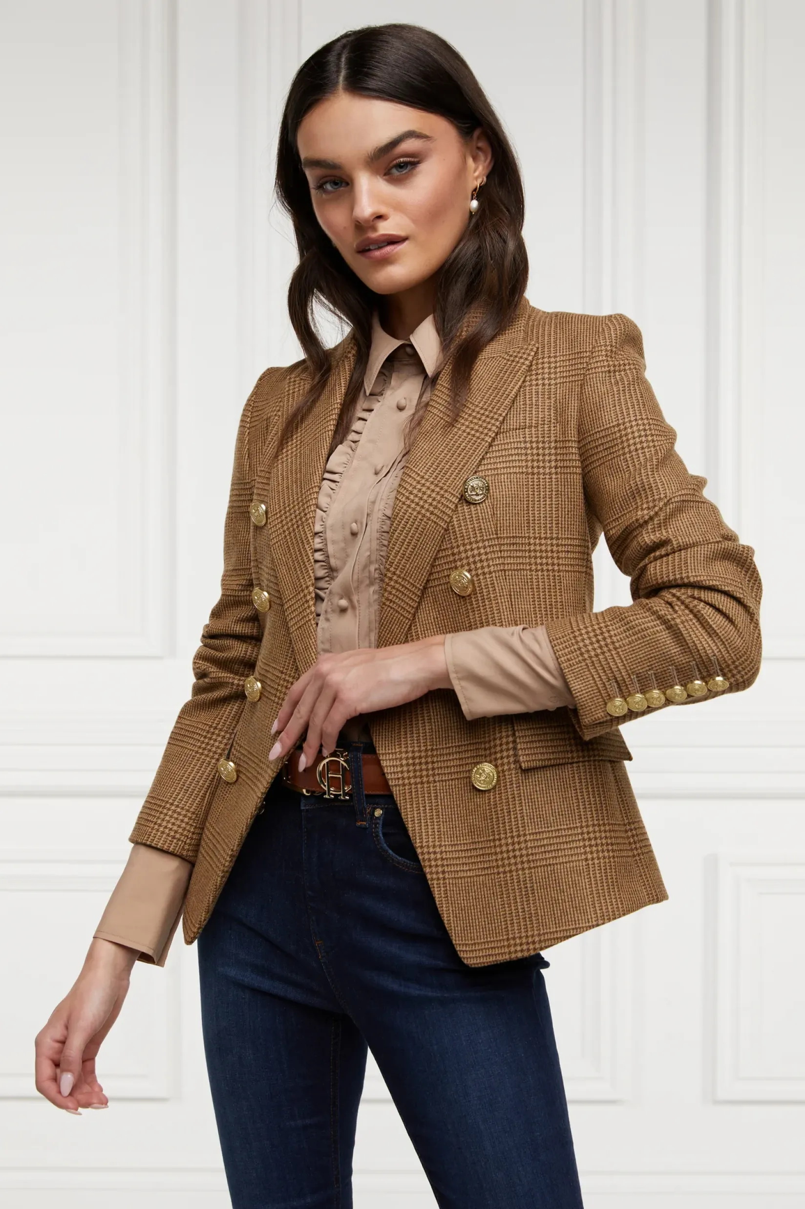 Holland Cooper Blazers|Jackets-Knightsbridge Blazer Tawny