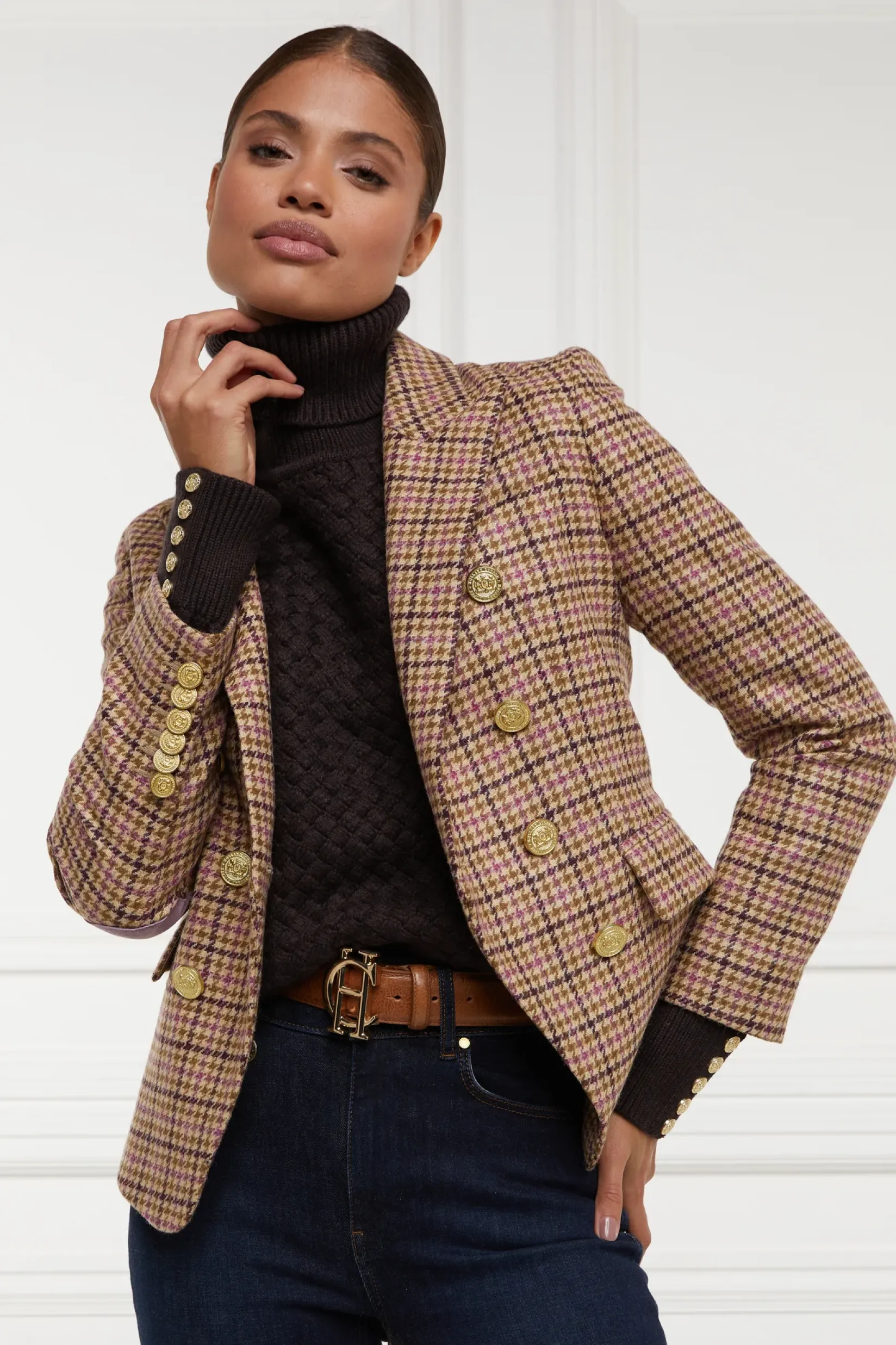 Holland Cooper Blazers|Jackets-Knightsbridge Blazer Sudeley Pink