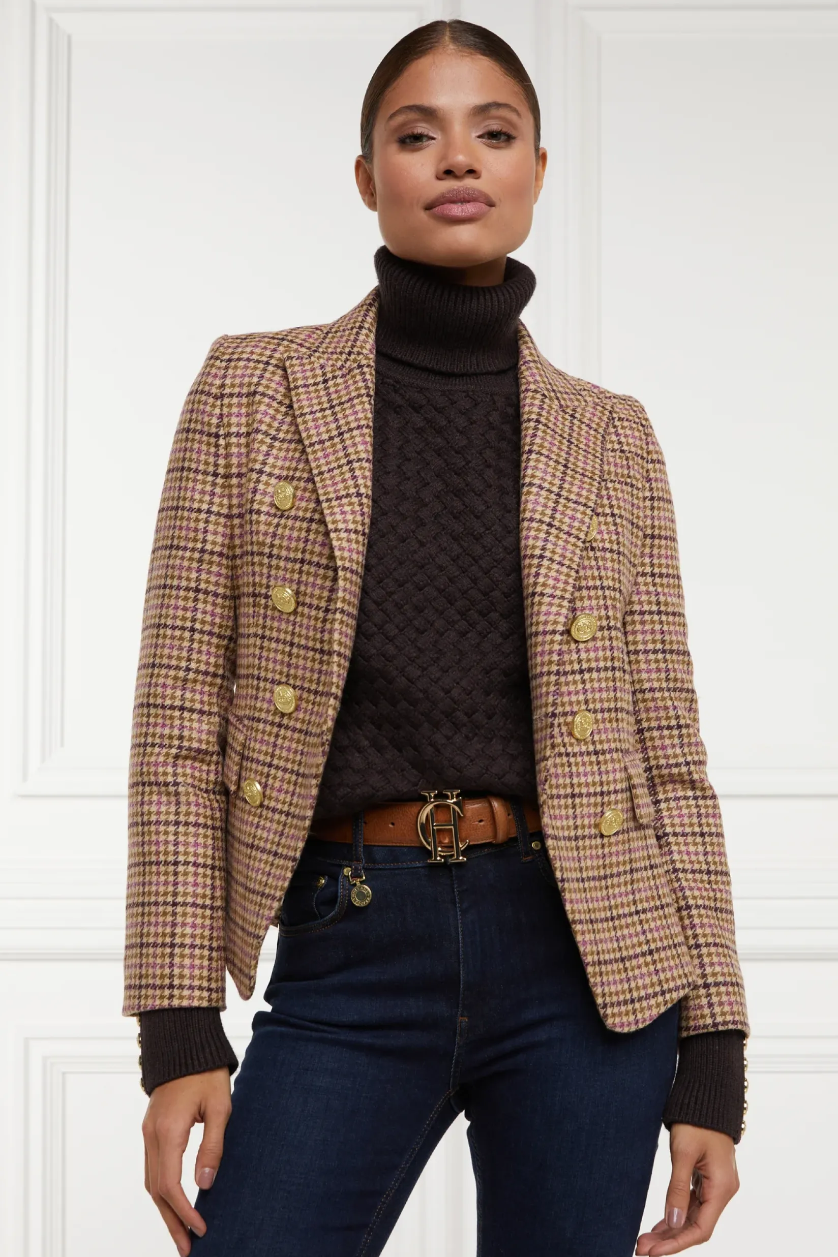 Holland Cooper Blazers|Jackets-Knightsbridge Blazer Sudeley Pink