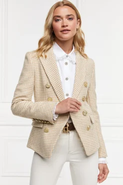 Holland Cooper Blazers|Back In Stock-Knightsbridge Blazer Camel Puppy Tooth