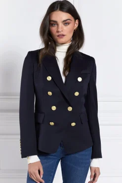Holland Cooper Blazers|Jackets-Knightsbridge Blazer Navy Barathea